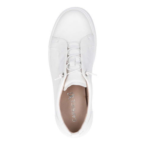 Caprice Toggle Trainer White Leather 9-23709-44